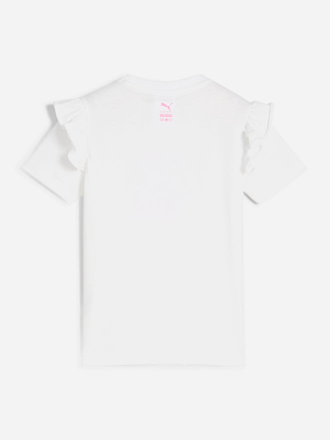 PUMA Girls Hello Kitty and Friends Ruffle T-Shirt - Image 2